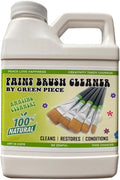 Green Piece® Paint Brush Cleaner and Restorer for Art Paint Brushes - 100% Natural - Non-Toxic - Wet or Dry Paint - No Chemicals - Oil or Acrylic Paints, Wood and Metal - Amazing Power - 18 Oz