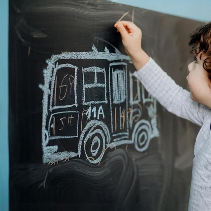 Chalkboard Paint Black Chalk Board Paint for Wood, Metal, Glass, Wall, Plaster Boards Sign, Frame Any Surface Black Matte Finish, Acrylic Non-Toxic, Quick-Dry - 250g, 9oz, Cover 35 sf