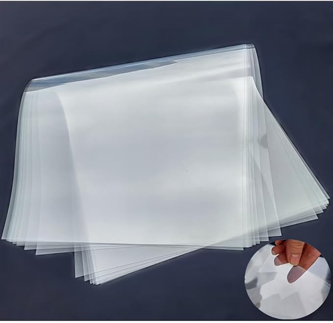 Transparent Blank Mylar Stencil Sheets for Cutting, 12" x 16" 6 mil/0.15mm Thick 12 Sheets .Gift, Acetate Template Material, Craft Plastic Sheets (12×16” /6 mil)