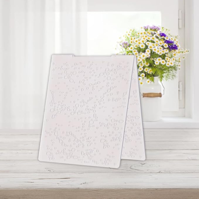 Hying 3-D Textured Impressions Background Embossing Folder, Bubble Pattern Plastic Embossing Folder Template for Card Making Scrapbooking Paper Craft Album Stamps DIY Décor