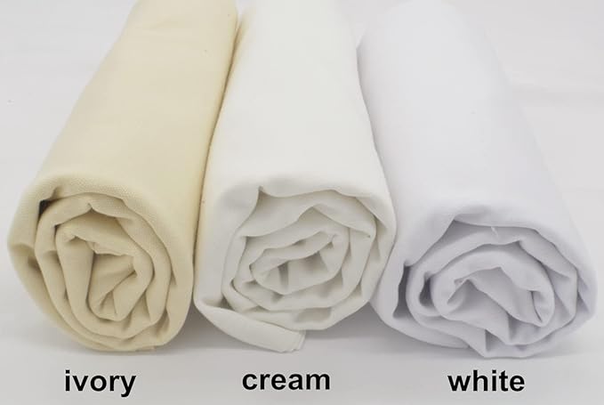iNee Embroidery Fabric Squares Cotton, 10 Squares of 10 x 10-inch, White