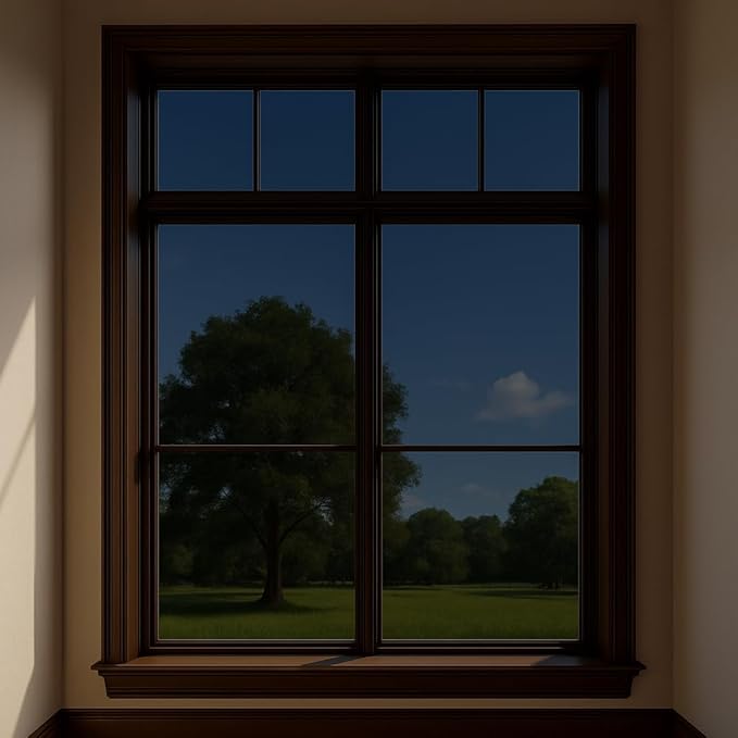 Rockrose Professional Window Tint for Home – One Way Privacy Window Film for Home Offices Heat Blocker Reflective Adhesive Mirror Tint with 99% UV Block – Black-Silver 24 in x 25FT