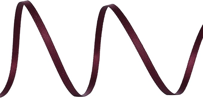 YAMA Burgundy Double Faced Satin Ribbon 1/8 Inch 100 Yards Ribbon for Gift Wrapping Crafts Hair Bows Wedding Party Decoration