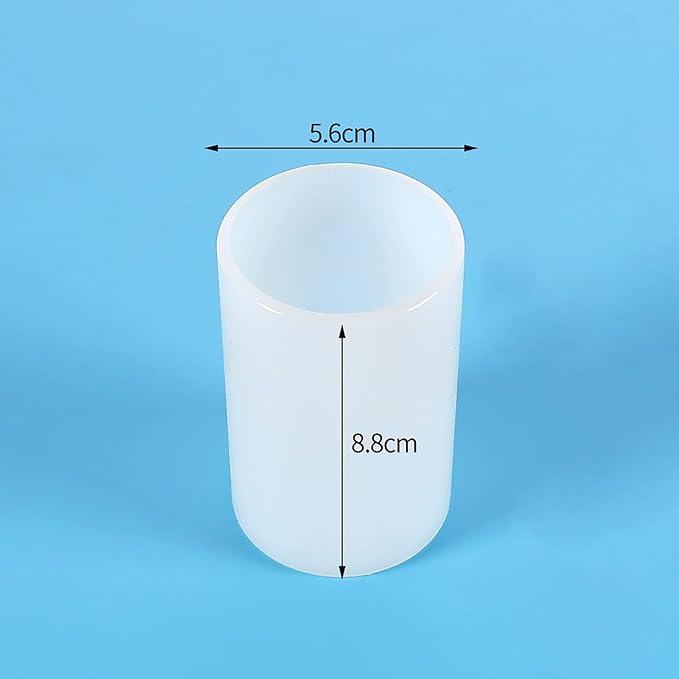 2 Pack Cylinder & Round Candle Molds - 2 Size Style - 3D Silicone Molds for Resin & Chocolate, Handmade Cylinder Molds