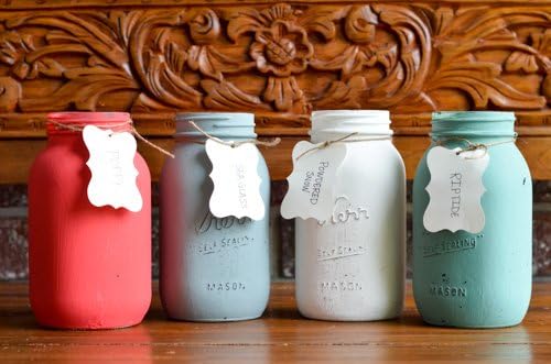 Chalky Chicks All-in-One Chalk Paint for Furniture or Cabinet - 32 Fl Oz - Matte Finish Poppy (Deep Red-Pink) for Metal, Wood Furniture Paint - No Sanding All-in-One for Home Decor & Crafts, USA Made