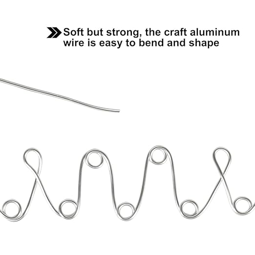 Tenn Well 9 Gauge Aluminum Craft Wire, 50 Feet 3mm Bendable Armature Wire for Sculpting, Jewelry Making, Doll Making, Crafting, Modelling, Bonsai Training