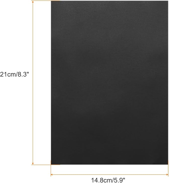 MECCANIXITY Colored Vellum Paper, 40 Sheet Black Transparency 8.3" x 5.9" Printable Vellum Paper, Translucent Vellum Sheets for Printing Wedding Invitations Ink Jet Laser Printer