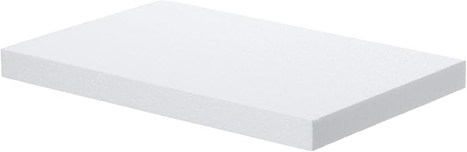 Crafare 12X8X1 Inch Craft Foam Blocks 4 Pack Polystyrene Foam Sheet Rectangle Foam Blocks for Arts School Projects Sculptures Floral Arrangements Modeling and Centerpieces