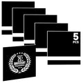 5PCS Laser Engraving Double Color ABS Plastic Sheet,Two-Tone Laserable Engraving Plastic Sheets for Name Badge,Office Label,Laser Artistic Product,Size 11.73" x 11.73",Black/White