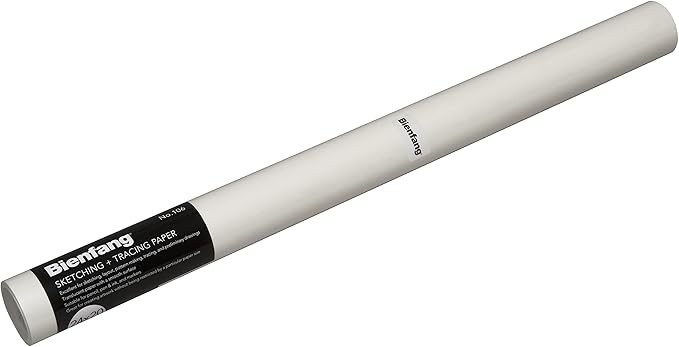 Bienfang Sketching & Tracing Paper Roll, White, 24 Inches x 20 Yards - for Drawing, Trace, Sketch, Sewing Pattern