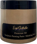 3D Sculpture Painting Paste|Texture Paste|Decorative Plaster|Ready to Use|Unique Metallic Pearl and Neon Colors|Ideal for Artwork|Stencil|Flowers|Texture and Art Relief|6 oz (Nude)