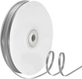 1/8 Inch X 100 Yards Silver Satin Thin Ribbon Solid Color Double Faced Ribbons Perfect for Crafts Wedding Decor Bow Making Arts Sewing and More