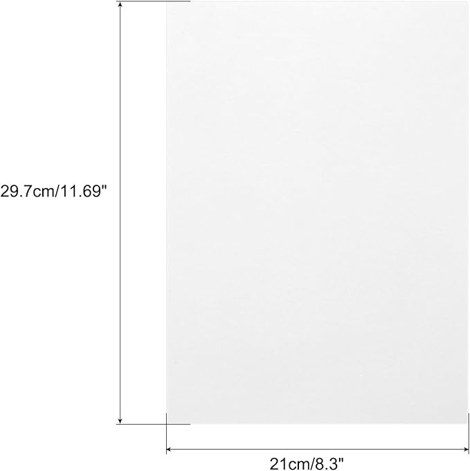 MECCANIXITY Colored Vellum Paper, 50 Sheet White Transparency 11.7 x 8.2 Printable Vellum Paper, Translucent Vellum Sheets for Printing Wedding Invitations, Ink Jet Laser Printer