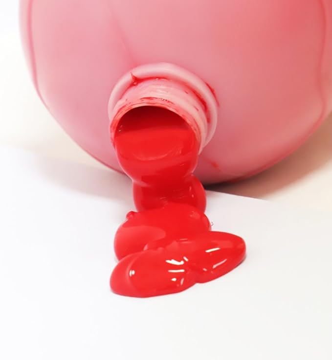 Mont Marte Discovery School Acrylic, Brilliant Red, 1/2 Gallon (2 Liter). Ideal for Students and Artists. Excellent Coverage and Fast Drying. Pump Lid Included.