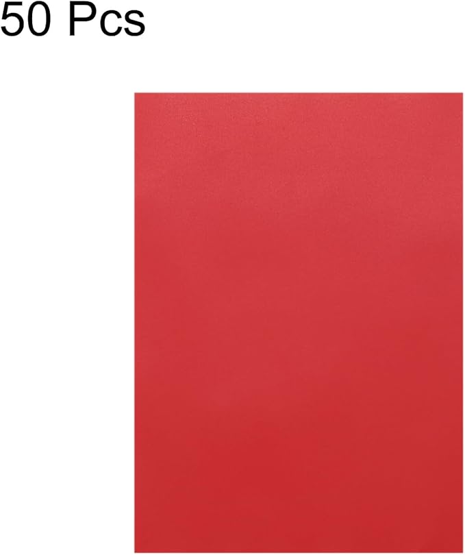 MECCANIXITY Colored Vellum Paper, 50 Sheet Deep Red Transparency 11.7 x 8.2 Printable Vellum Paper, Translucent Vellum Sheets for Printing Wedding Invitations, Ink Jet Laser Printer