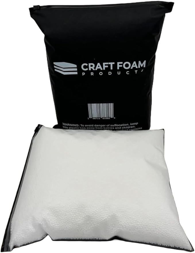 White Polystyrene Foam Beads (2-3mm) – 100,000 Pieces, 5000ML – Mini Foam Balls for Crafts, DIY Slime, Vase Fillers, Party Decorations & Sensory Projects