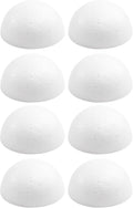 Crafjie 8PCS 4 Inchs Half Foam Balls White Half Round Polystyrene Foam Balls Craft Supplies Hemispherical Christmas Craft Ballfor DIY Home Craft Project and Art Decoration