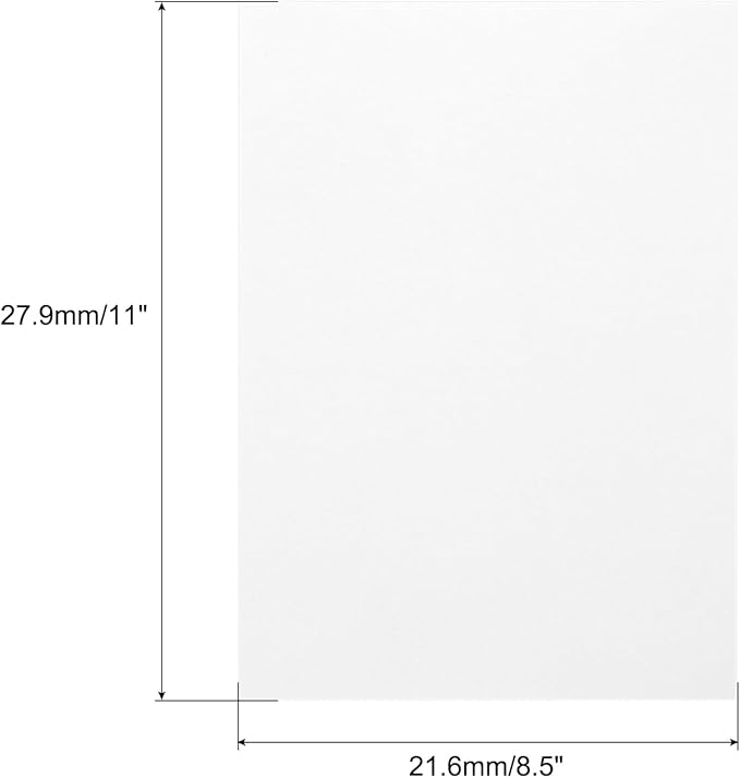 MECCANIXITY Colored Vellum Paper, 40 Sheet White Transparency 8.5 x 11 Printable Vellum Paper, Translucent Vellum Sheets for Printing Wedding Invitations Ink Jet Laser Printer