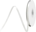 Off White Satin Ribbon 1/4 Inch X 50 Yards Solid Color Double Faced Ribbons Perfect for Crafts Wedding Decor Bow Making Arts Sewing and More