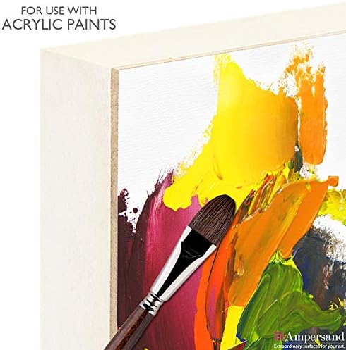 Ampersand Art Supply Wood Gesso Art Painting Panel: Canvas Texture, 1.5 Inch Cradle, 18" x 24"