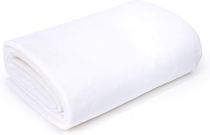 kullaloo Plush Fabric | 2 Yard Solid White Minky Fabric for Sewing | Super Soft Cuddle Material | for Quilt Backing, Throw Blankets, Pillows, Dog Bed, Stuffed Animals, Costumes, Apparel & More