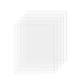 SimbaLux Acrylic Sheet Clear Plexiglass 8” x 10” 0.04” Thick (1mm) Pack of 5 Transparent Plastic Plexi Glass Board with Protective Paper for Photo Frame Replacement, DIY Display Projects, Craft