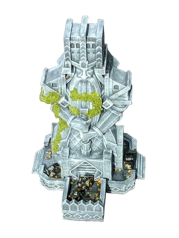 Dwarven 3D Printed Dice Tower - Baldur's Shrine by Unchained Games - Mythic Roll - Carve Your Fate in Stone with Ancestral Echoes and Valor! (12.) Sky Blue)