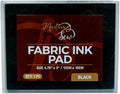 Madam Sew Permanent Fabric Ink Stamp Pad | Crisp, Washable Impressions on Cotton & Linen | Fade-Resistant Fabric Ink Pad for Fabric Crafts, Labels & Gifts | Works with All Rubber Stamps (Black)