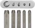 ImpressArt - Signature Geometric Mandala Metal Stamp Pack, Steel Punches for Metal Stamping (Pack of 5)