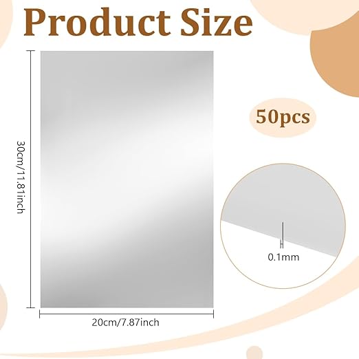 PH PandaHall 50 Sheets Aluminum Foil Sheets 7.8x11.8 Inch Metal Sheet Deco Foil for Embossing Metal Tooling Painting Classroom Embossed Art Project Home Ornamnet DIY Crafts, 70um Thick, Silver