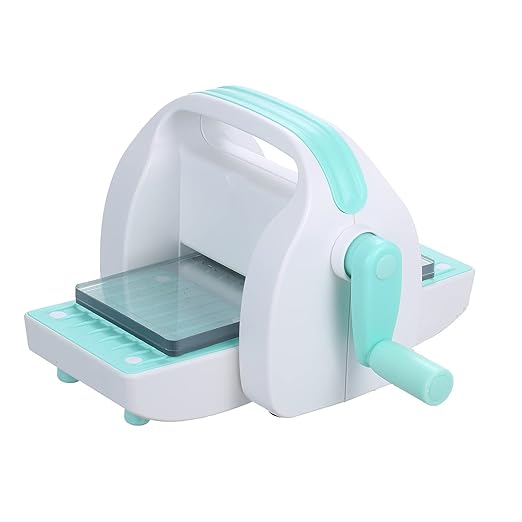 Mini Die Cutting & Embossing Machine by Joelver Maker, 3 Inch Opening, Scrapbooking Starter Kit (Blue)