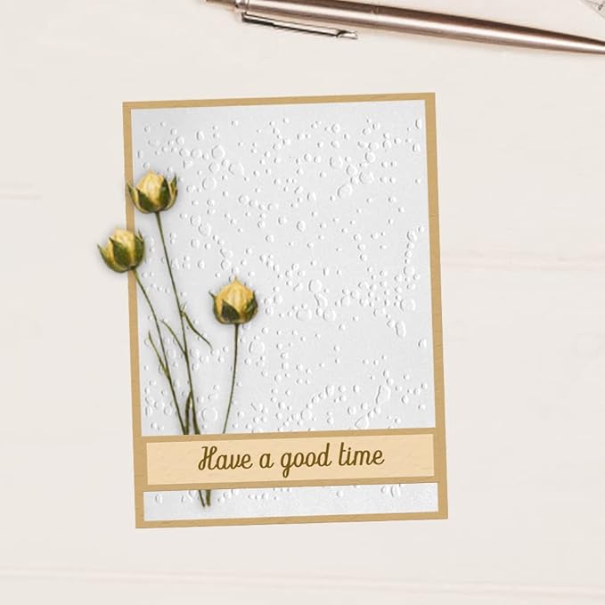 Hying 3-D Textured Impressions Background Embossing Folder, Bubble Pattern Plastic Embossing Folder Template for Card Making Scrapbooking Paper Craft Album Stamps DIY Décor