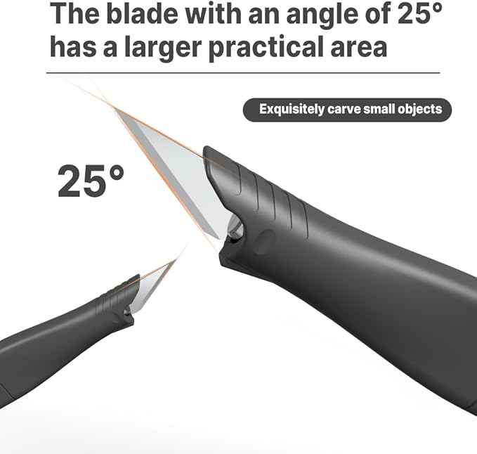 3 PCS Exacto Knife,Hidden Blade Design at The End,Comes with 5 Spare High Qualiry Carbon Steel Exacto Knife Blades. Craft Knife for Crafting, Arts,Modeling,Scrapbooking,Stencil,DIY Projects.Black