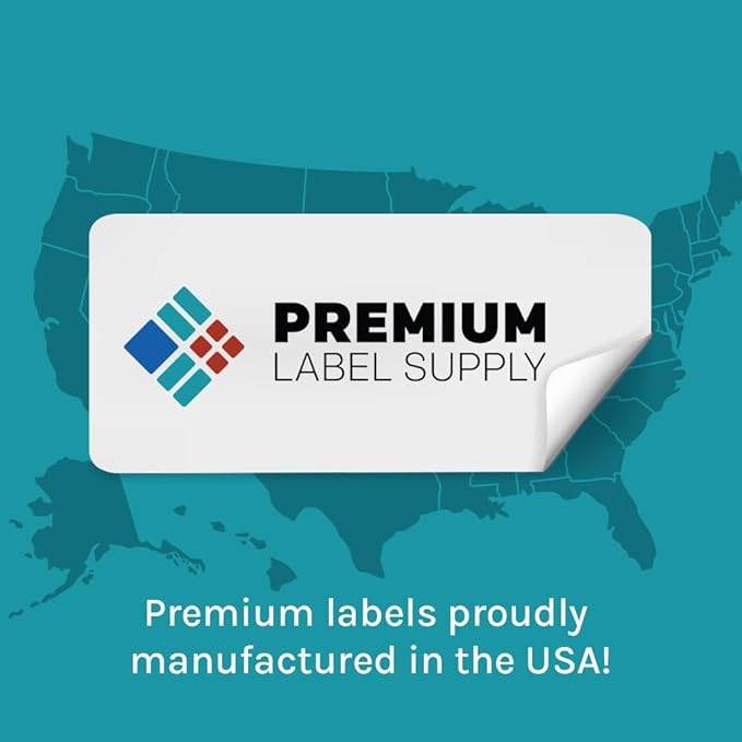 Premium Label Supply Glossy White Sticker Labels – 4" x 3.33" – (6 per Sheet) (Glossy White for Laser Only, 600 Labels)