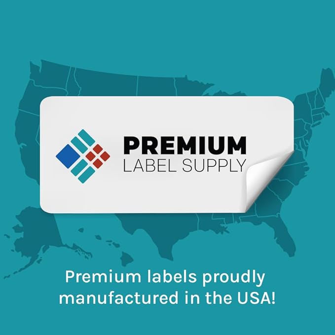 Premium Label Supply Brown Kraft Sticker Square Labels – 1.5" x 1.5" – Laser/Inkjet Compatible – (24 per Sheet), 500 Sheets – 12,000 Total Adhesive Labels