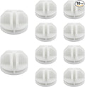 10Pcs Wire Cube Connectors, White Wire Cube Storage Connectors Half Buckle Wire Grid Cube Shelf Plastic Connectors for Wire Cube Storage Shelving Unit and Modular Closet Organizer, SATONBEYI