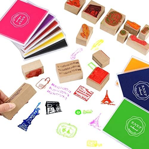 RNKP Large Yellow Ink Pad for Rubber Stamps, 5 × 4 inch Ink Stamp Pads Permanent for Paper Wood Fabric (Yellow)…