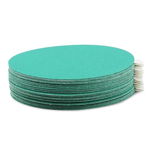 BHA 5” Green Film PSA Self Adhesive Sanding Discs - 50 Pack - Wet/Dry, Sticky Back, Premium Aluminum Oxide for Long-Lasting, Low-Dust & Load Resistant Sanding and Surface Finishing - 80 Grits