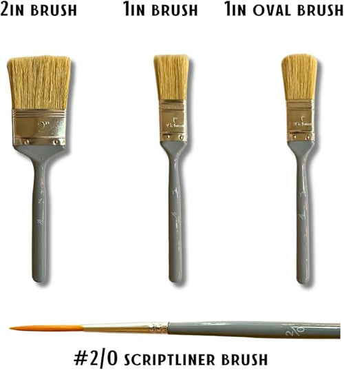 10 Piece Landscape Brush Set, for Wet on Wet Painting: 2 Inch, 1 Inch, 1 Inch Oval, 4 & 6 Fan, Filbert, 2 Palette Knives, Liner, Mop Blender - Adam Lashley