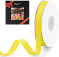 LIUYAXI 5/8" X 50 Yards Solid Yellow Grosgrain Ribbon, Perfect for Crafts, Wedding Decor, DIY Hair Accessories, Sewing, Gift Package Wrapping and More
