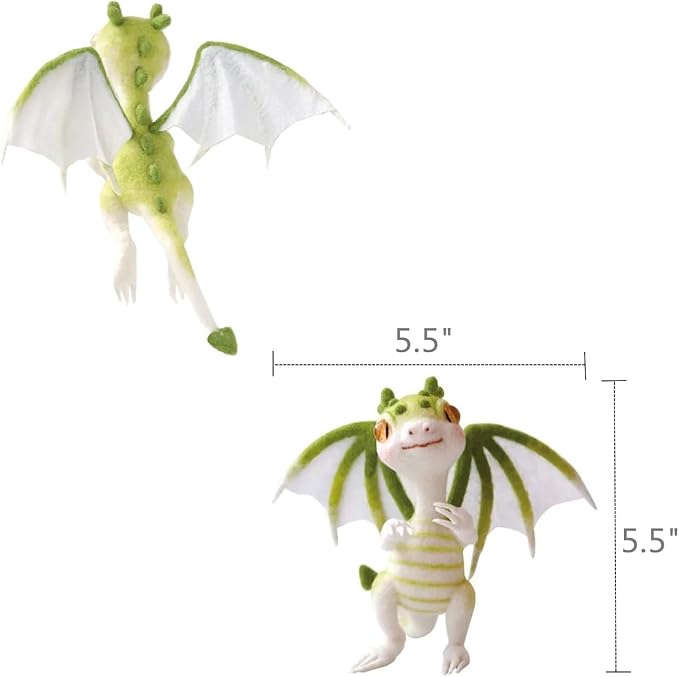 DEUXPER Needle Felting Kits Beginners, DIY Wool Felt Dragon Materials Set for Adults Kids, Needle Felting Craft Project Gift for Women Men