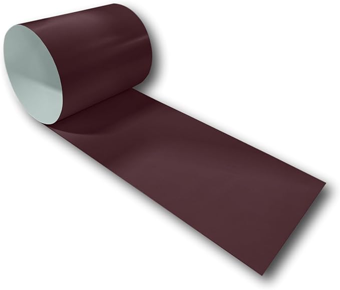 Eagle 1-24 Gauge KYNAR 500 Sheet Metal Flashing Rolls-10 FT Long-Heavy Duty-Commercial Grade-Roofing Flashing, Fascia Cover, Coping Cap-Multiple Sizes (24" x 10 FT, Burgundy)