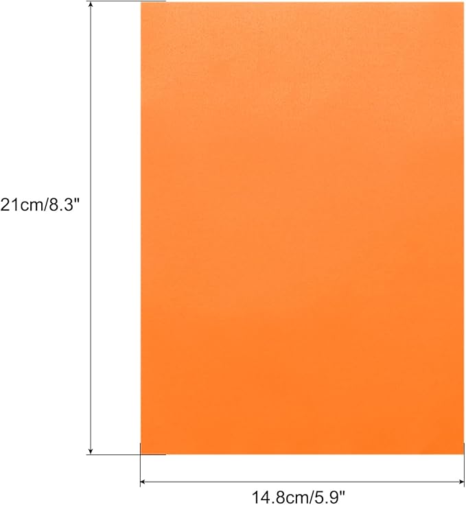 MECCANIXITY Colored Vellum Paper, 40 Sheet Orange Transparency 8.3" x 5.9" Printable Vellum Paper, Translucent Vellum Sheets for Printing Wedding Invitations Ink Jet Laser Printer