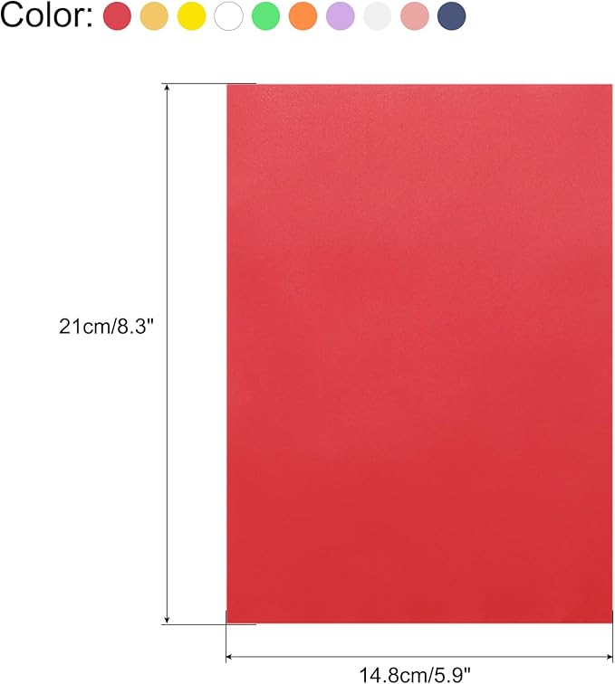 MECCANIXITY Colored Vellum Paper, 40 Sheet Multicolor Transparency 8.3" x 5.9" Printable Vellum Paper, Translucent Vellum Sheets for Printing Wedding Invitations Ink Jet Laser Printer