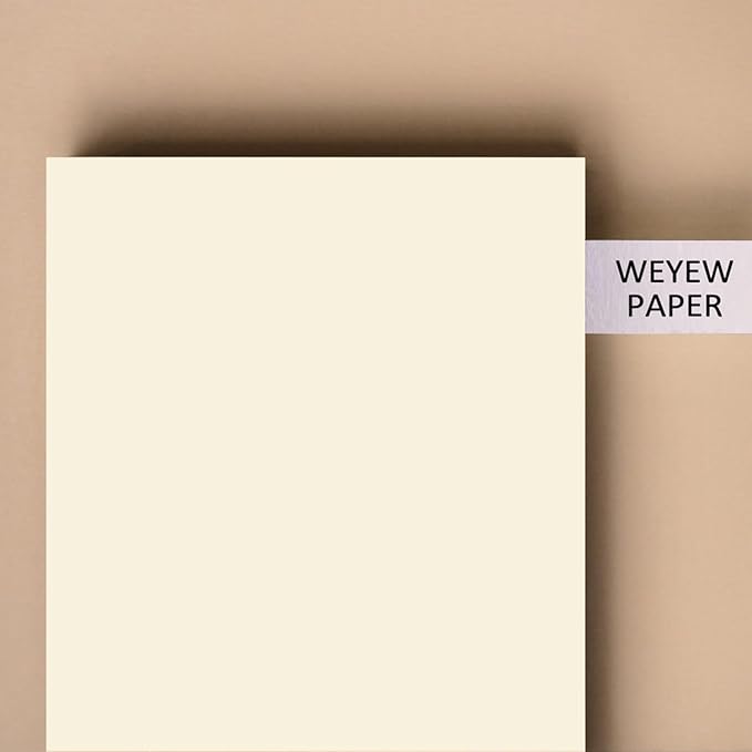 50 Sheets 148lb Cream Cardstock, 8.5" x 11", Premium Heavyweight Card Stock Blank Invitation Paper Greeting Cards DIY Craft Card Making, 148LB Cover 400 GSM