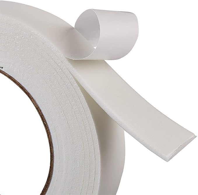Double Sided Foam Tape 1.18In x 33FT 2 Pack, Mounting Tape Heavy Duty, Strong Adhesive Weatherproof Seal Strips for DIY Craft Picture Poster, Car & Gap Filling Mountings, Home Office Decor (White)