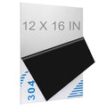304 Stainless Steel Sheets Metal 12" x 16" x 1/64" (0.50MM) Inch 304 Stainless Steel Plates 24 Gauge Stainless Steel Shim Stock Plates Metal Sheets for Crafting, Stovetop, Snow Frosted Surface