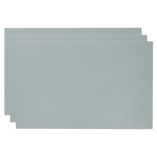 PATIKIL 8x12 Inch Anodized Aluminum Sheet Metal, 3Pcs Laser Plates Engraving Blanks 0.5MM Thin Rectangle for Crafting DIY House Laser Engraving, Gray