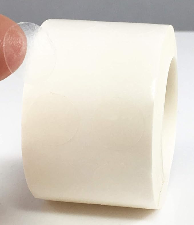 Ultra Clear Retail Wafer Seals for Mailing Packaging .5 Inch Round Circle Dots 1,000 Adhesive Stickers