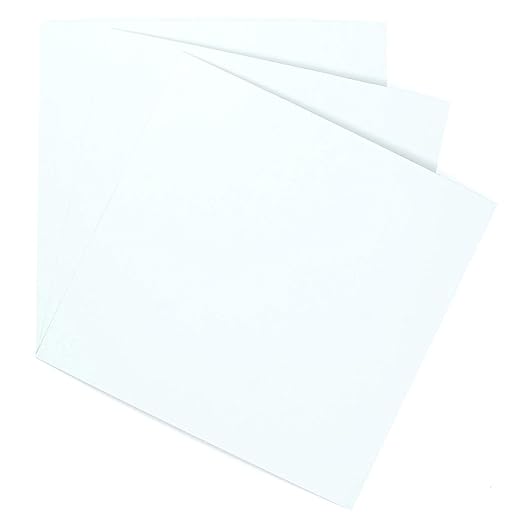 EAGLE 1: 12" x 12" 26 Gauge Sheet Metal Squares (3 Pack Per Order, Multiple Colors) Great for Arts, Crafts, DIY Home or Work Projects (6" X 6", White)